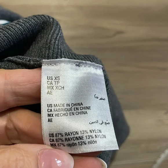 INC International Concepts Dolman Sleeve Sweater Gray Stripe Pullover Size XS - Picture 10 of 11